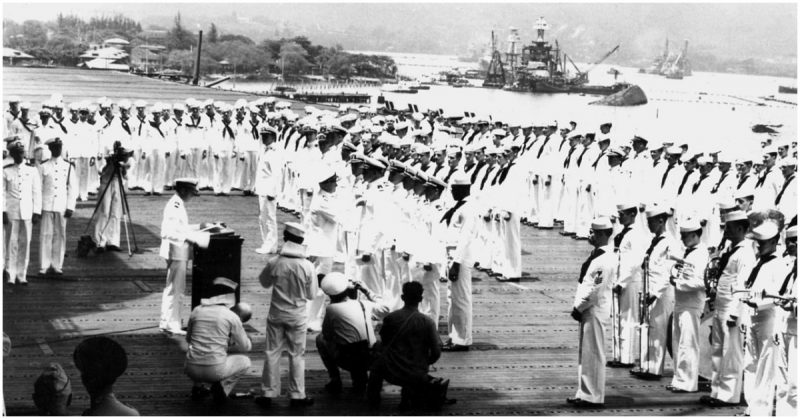 Doris “Dorie” Miller being awarded the Navy Cross