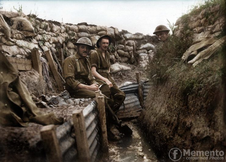 1916, Canadian trench in Picardy (Northern France)
