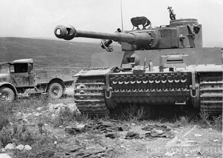 Tiger 131 abandoned. The Tank Museum