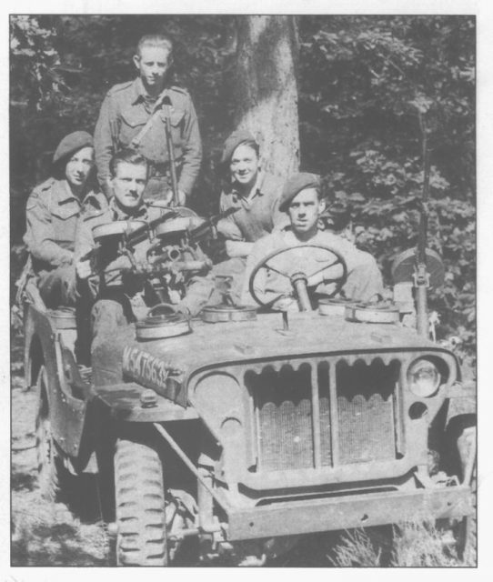 SAS jeep in France during Operation Bullbasket, Poitiers, June 1944