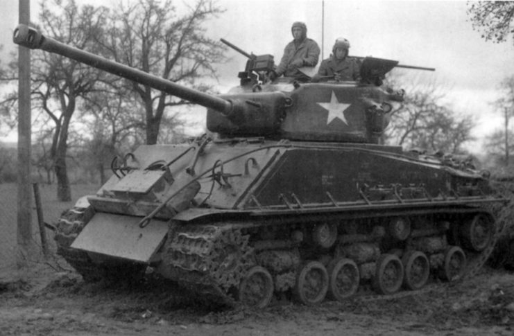 M4A3 76 mm Medium Tank in Europe in early 1945.