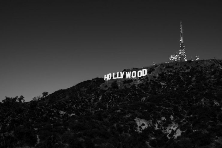 The iconic Hollywood sign.