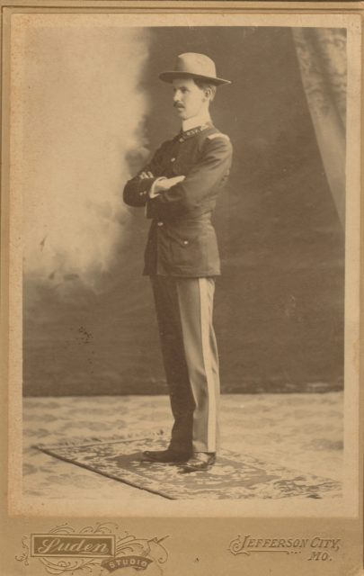 Leof Harding, picture in 1898, began his career in the U.S. Army, later served in a Missouri regiment during the Spanish-American War and concluded his military career in the Marine Corps. Courtesy of Jeremy P. Ämick.