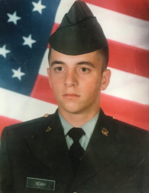 Noah is pictured in this military photograph taken in 2000. He continues to serve as a military truck driver with the 428th Transportation Company in Jefferson City. Public Domain.