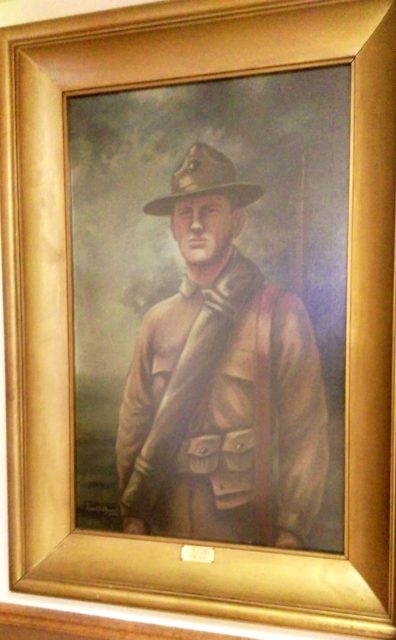 This painting of Jefferson City veteran Roy Sone was unveiled during a ceremony held at the state capitol in 1924. It now hangs in the clubroom of the VFW Post 1003 in St. Martins. Courtesy Jeremy P. Amick.