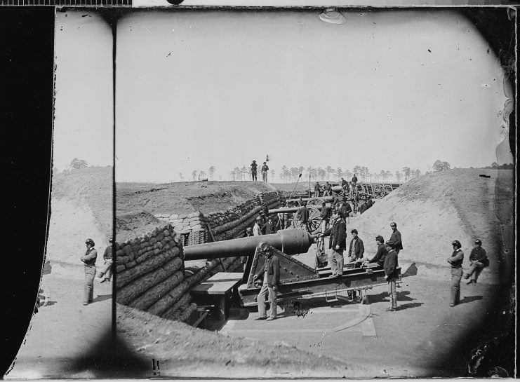 Inside of battery, Fort Brady, Petersburg lines