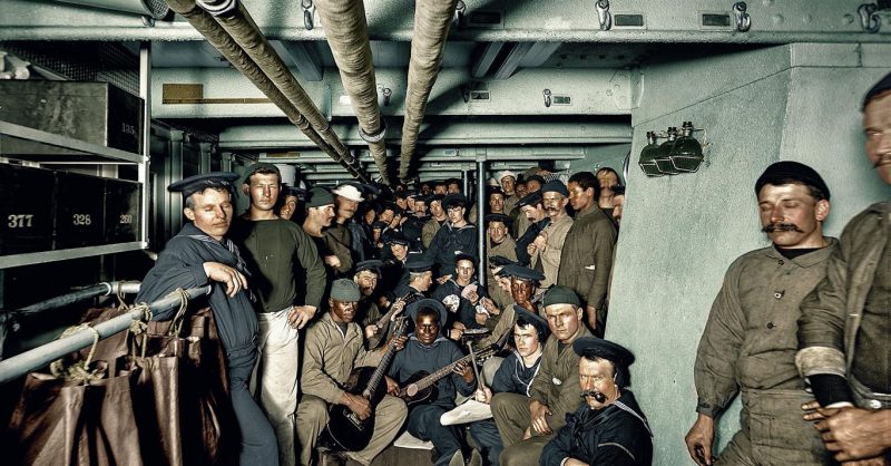 Hogan's Alley.Below decks aboard the U.S.S. Brooklyn circa 1897. Mario Unger / mediadrumworld.com