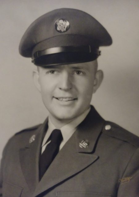 Loesch is pictured in Army uniform while attending basic training at Ft. Leonard Wood in early 1963. Courtesy of Melvin Loesch