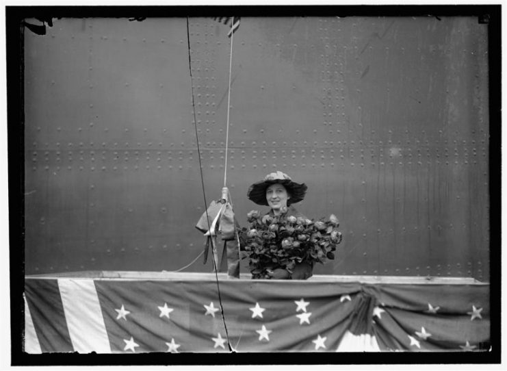 U.S.S. Mississippi launching at Newport News. Miss Camille McBeath, sponsor. Mario Unger / mediadrumworld.com