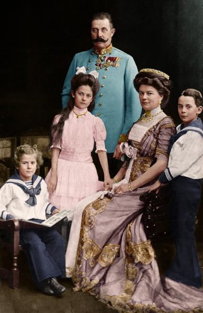 Franz Ferdinand with wife Sophie and children, shortly before Sarajevo. Mario Unger / mediadrumworld.com