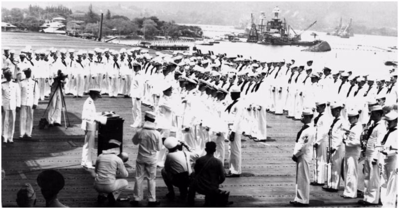 Doris “Dorie” Miller being awarded the Navy Cross