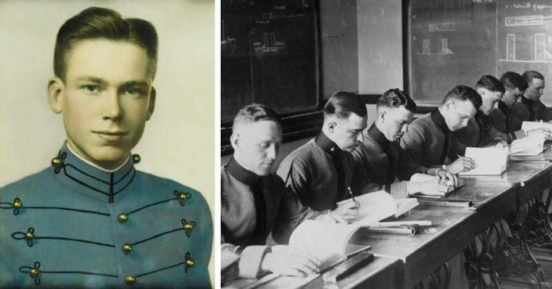 Left: The late Warren E. Hearnes, former governor of Missouri, is pictured in his West Point graduation photo from 1946. He would go on to serve with the Army in Puerto Rico after WWII.  Courtesy of Betty Hearnes. Right: Class at West Point. Photo: Bundesarchiv, Bild 102-08174 / CC-BY-SA 3.0.
