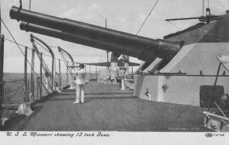 Lt. Caffee was in 1910 serving aboard the USS Missouri (BB-11)—the second U.S. Navy ship to carry the name of the state—when he was killed in an explosion of one of the ship’s guns. Courtesy Jeremy P. Amick.