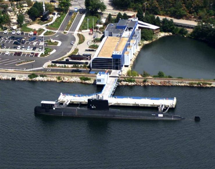 An undated file photograph shows the U.S. Navy’s first nuclear powered submarine, Historic Ship Nautilus and Submarine Force Library Museum. Located on the Thames River, the museum maintains the U.S. Navy’s largest collection of submarine artifacts. As the only submarine museum operated by the Navy, it is the primary repository for artifacts, documents and photographs relating to U.S. Submarine Force history. The museum traces the development of the “Silent Service” from David Bushnell’s Turtle, used in the Revolutionary War, to the Ohio and Virginia-class submarines. (U.S. Navy photo/Released)