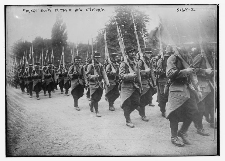 French troops in their new uniforms (LOC)