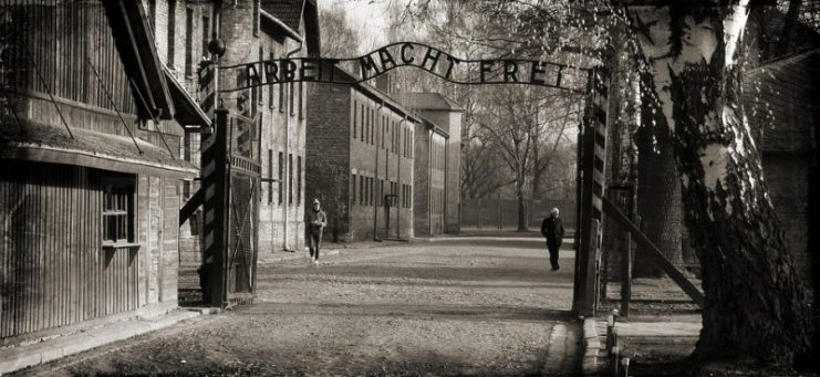 The infamous gates still stand today as a reminder of the horrors perpetrated on millions of innocents.