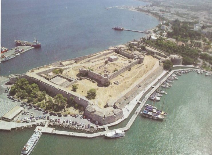 The Castle air view. Photo credits: “History Of The Island of Cos” by Vasilis Hatzivasileiou