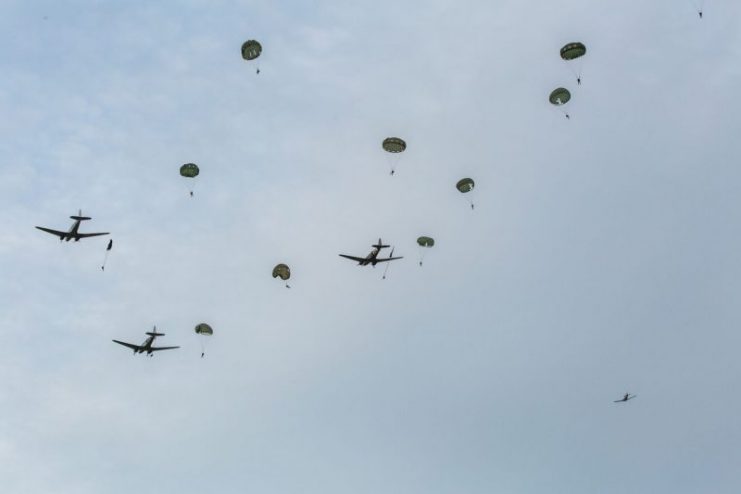 Multiple drop over Normandy. Credit: Lyle Jansma