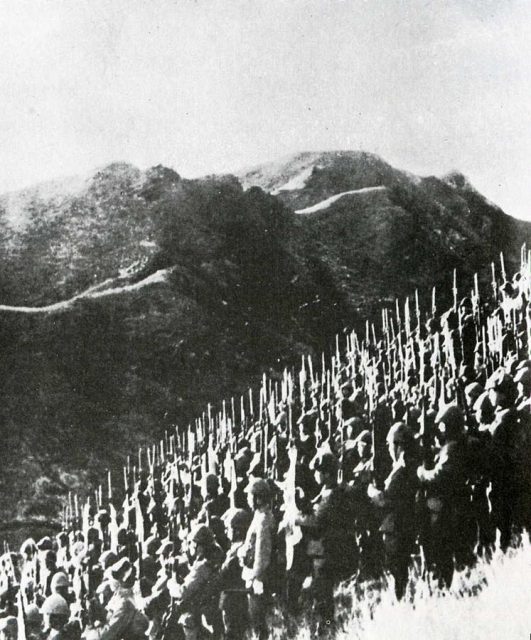 Troops of Japanese Fifteenth Army on the border of Burma.