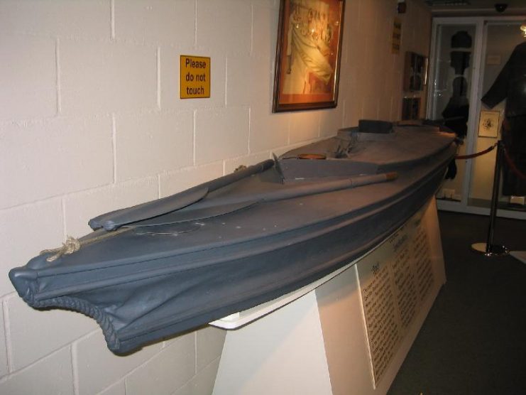 Original cockleshell canoe