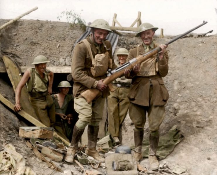 New Zealand soldiers with German Anti-Tank Rifle. Paul Reynolds / mediadrumworld.com