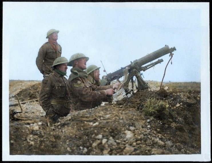 British gunners fire on a German plane near Arras. Royston Leonard / mediadrumworld.com