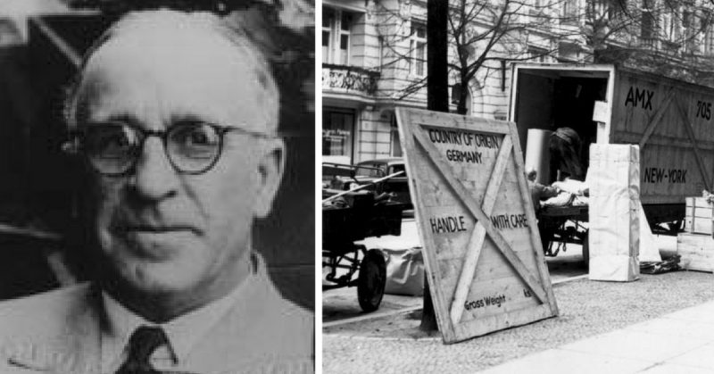 Left: Francis Edward Foley. Right: Jews emigrating from Berlin to the United States, 1939. Photo: Bundesarchiv.