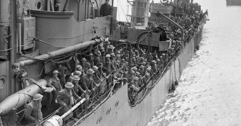 Troops evacuated from Dunkirk, Dover, 31 May 1940
