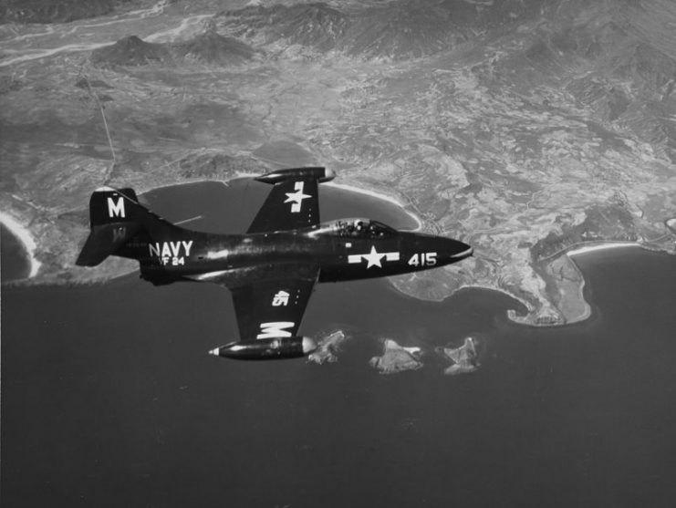 F9F-2 Panther of VF-24 over Korea in June 1952
