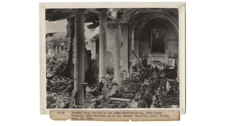 110th Sanitary Train, 35th Division first aid, Sept. 20, 1918. Photo credits: National WWI Museum and Memorial