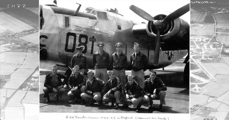 B-24 bomber crew of the 467th Bomb Group, 1944-1945 in England. IWM CC BY-NC 3.0