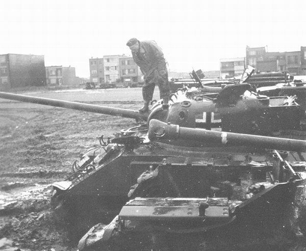 1945, July, Utrecht. Probably this Firefly is always the same and belonged to 3.Panzer-Kompanie of PzJagAbt 346.