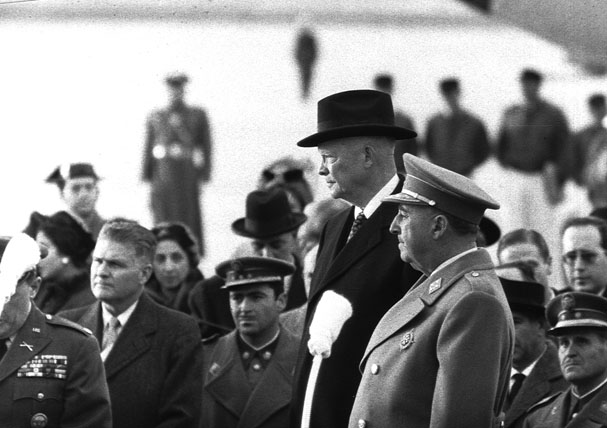 Franco and the American President Dwight Eisenhower in Madrid, December 1959