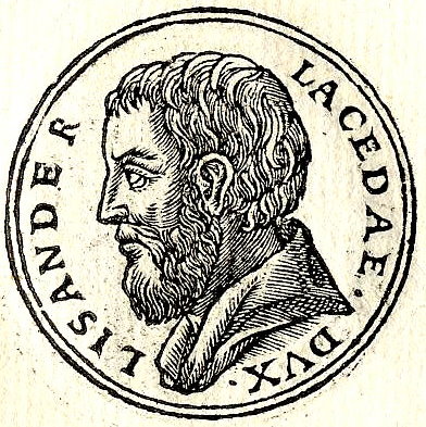 Lysander was a Spartan general who commanded the Spartan fleet in the Hellespont which defeated the Athenians at Aegospotami in 405 BC.