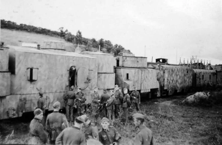 Panzerzug German armored train with camo