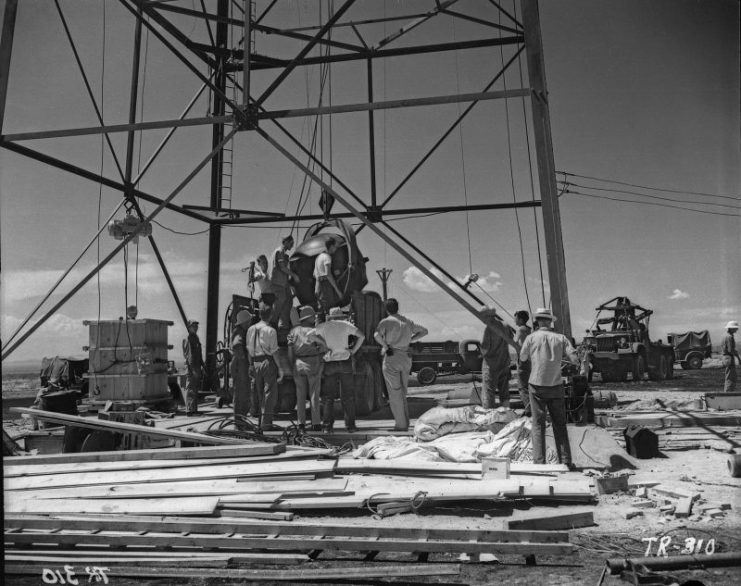 Most have been an amazing time – preparing Gadget for the Trinity test, July 1945.