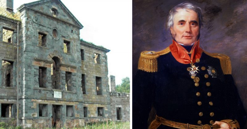 Left: Wardhouse. Photo: Andrew Stuart / CC-BY-SA 3.0. Right: Rear Admiral Sir James Alexander Gordon
painted by Andrew Morton in 1839