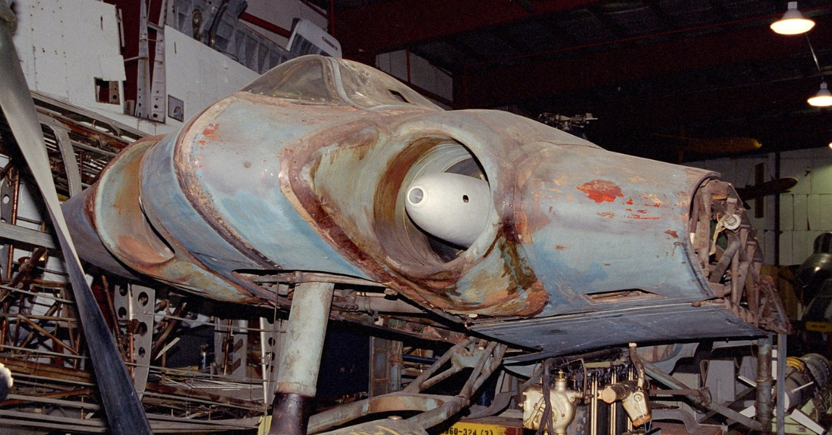 Horten Ho 229 (Horten H.IX) at the Smithsonian Institution's Garber Restoration Facility. Photographed by Michael Katzmann, 2000
