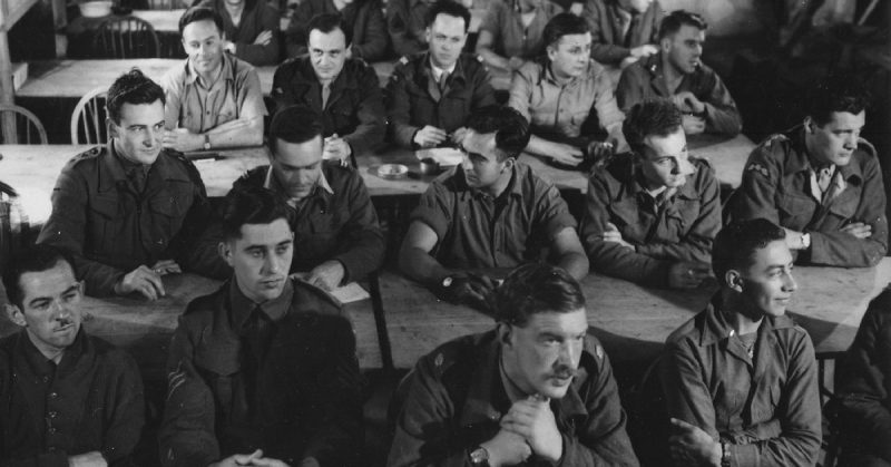 Audience in demolition class, Milton Hall, circa 1944
