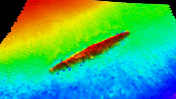 Geophysical Map showing lost HMAS AE1. By Fugro NV – CC BY-SA 4.0