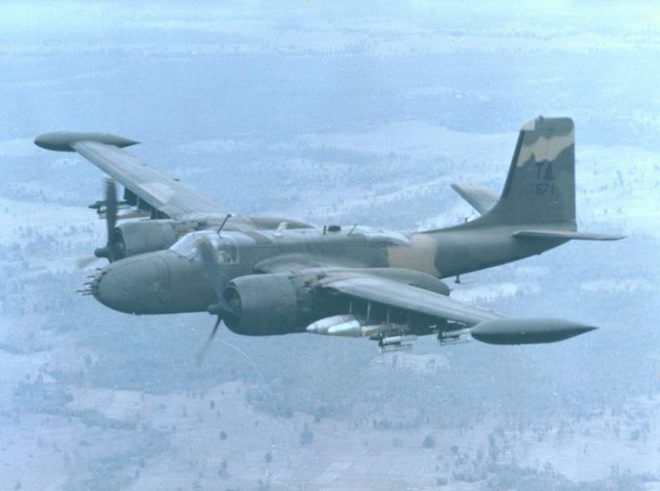 In Laos, older, slower aircraft like this B-26K proved more effective than fast, modern jets.