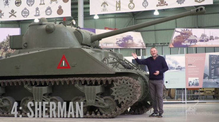 Al with a Sherman Tank