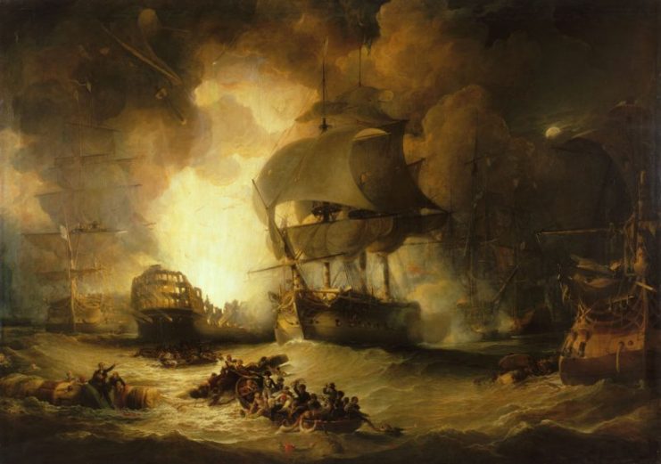 The Battle of the Nile at which Gordon was present as a volunteer
