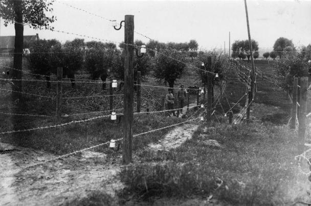 Wire of Death running along a patch of land