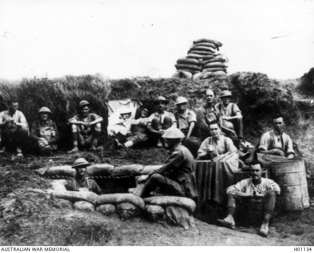 Hamel, France. 1918. Y.M.C.A. Dugout With A Forward Battalion.