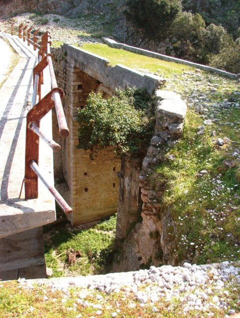 The Bridge on Kimonico stream. Rebuilt after the war never used