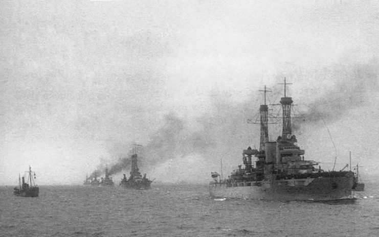 U.S Battleship Division Nine – Scotland, 1918