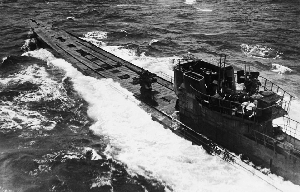 German U-boat at sea