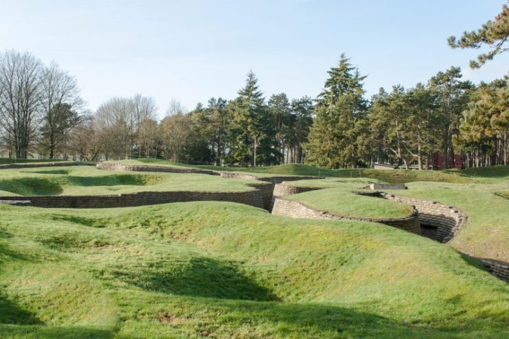 The trenches on battlefield of Vimy ridge France