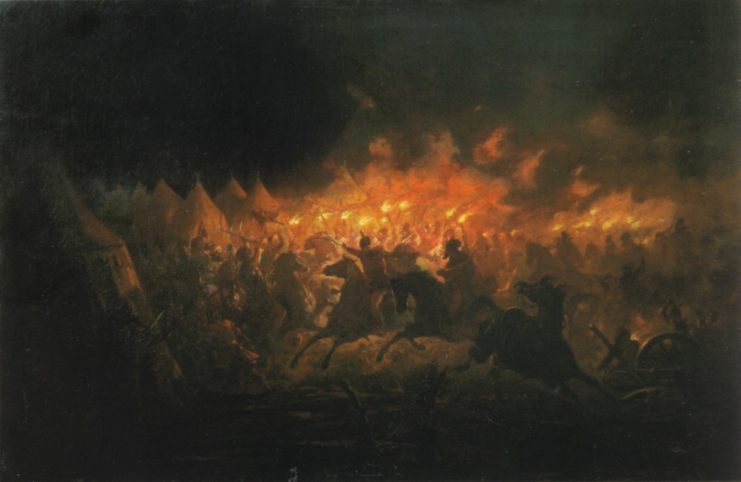 Painting of the Night Attack at Târgoviște